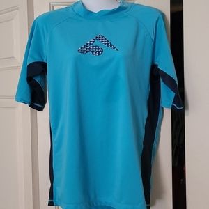 Swim shirt men's light blue